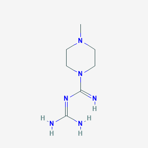 molecular formula C7H16N6 B2554131 N-[amino(imino)methyl]-4-methylpiperazine-1-carboximidamide CAS No. 18413-26-8