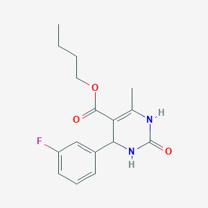 molecular formula C16H19FN2O3 B2554133 Butyl 4-(3-fluorophenyl)-6-methyl-2-oxo-1,2,3,4-tetrahydropyrimidine-5-carboxylate CAS No. 301655-98-1
