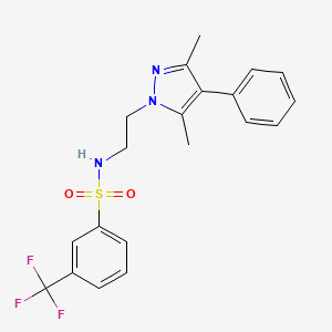 N-(2-(3,5-dimethyl-4-phenyl-1H-pyrazol-1-yl)ethyl)-3-(trifluoromethyl)benzenesulfonamide