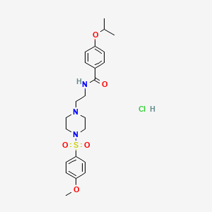 4-isopropoxy-N-(2-(4-((4-methoxyphenyl)sulfonyl)piperazin-1-yl)ethyl)benzamide hydrochloride