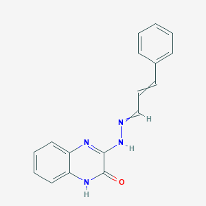 molecular formula C17H14N4O B2554140 3-phenylacrylaldehyde N-(3-oxo-3,4-dihydro-2-quinoxalinyl)hydrazone CAS No. 338419-76-4