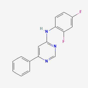 molecular formula C16H11F2N3 B2554144 N-(2,4-difluorophenyl)-6-phenylpyrimidin-4-amine CAS No. 1203259-78-2
