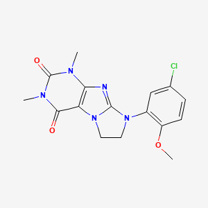 8-(5-chloro-2-methoxyphenyl)-1,3-dimethyl-7,8-dihydro-1H-imidazo[2,1-f]purine-2,4(3H,6H)-dione