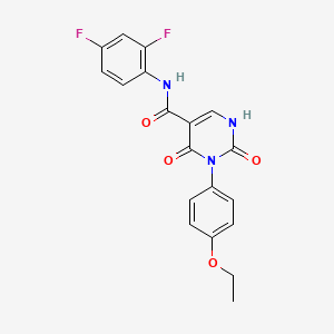 molecular formula C19H15F2N3O4 B2554146 N-(2,4-difluorophenyl)-3-(4-ethoxyphenyl)-2,4-dioxo-1,2,3,4-tetrahydropyrimidine-5-carboxamide CAS No. 863612-24-2