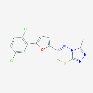 molecular formula C15H10Cl2N4OS B255415 6-[5-(2,5-dichlorophenyl)-2-furyl]-3-methyl-7H-[1,2,4]triazolo[3,4-b][1,3,4]thiadiazine 