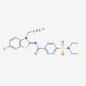 4-(diethylsulfamoyl)-N-(6-fluoro-3-prop-2-ynyl-1,3-benzothiazol-2-ylidene)benzamide