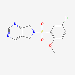 6-(5-chloro-2-methoxybenzenesulfonyl)-5H,6H,7H-pyrrolo[3,4-d]pyrimidine