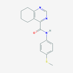 molecular formula C16H17N3OS B2554159 N-(4-Methylsulfanylphenyl)-5,6,7,8-tetrahydroquinazoline-4-carboxamide CAS No. 2415573-47-4