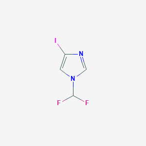 molecular formula C4H3F2IN2 B2554169 1-(Difluoromethyl)-4-iodo-1H-imidazole CAS No. 2174001-30-8