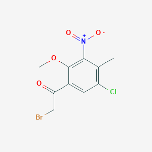 2-Bromo-1-(5-chloro-2-methoxy-4-methyl-3-nitrophenyl)ethanone
