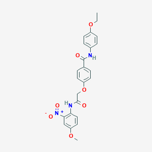 molecular formula C24H23N3O7 B255418 N-(4-ethoxyphenyl)-4-[2-(4-methoxy-2-nitroanilino)-2-oxoethoxy]benzamide 