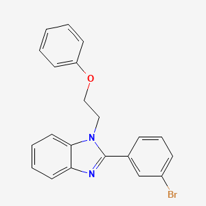 molecular formula C21H17BrN2O B2554183 {2-[2-(3-Bromophenyl)benzimidazolyl]ethoxy}benzene CAS No. 500149-06-4