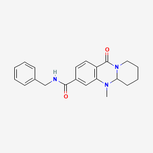 N-benzyl-5-methyl-11-oxo-5,6,7,8,9,11-hexahydro-5aH-pyrido[2,1-b]quinazoline-3-carboxamide