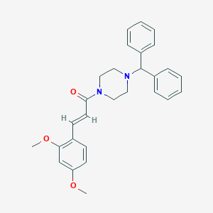 molecular formula C28H30N2O3 B255419 1-Benzhydryl-4-[3-(2,4-dimethoxyphenyl)acryloyl]piperazine 