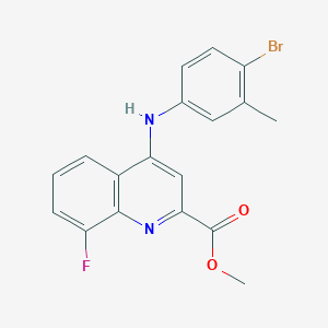 Methyl 4-((4-bromo-3-methylphenyl)amino)-8-fluoroquinoline-2-carboxylate