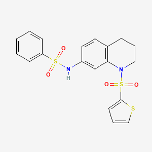 N-(1-(thiophen-2-ylsulfonyl)-1,2,3,4-tetrahydroquinolin-7-yl)benzenesulfonamide