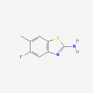 molecular formula C8H7FN2S B2554218 5-Fluoro-6-methyl-1,3-benzothiazol-2-amine CAS No. 1155287-47-0
