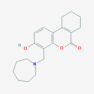 molecular formula C20H25NO3 B255423 4-(1-azepanylmethyl)-3-hydroxy-7,8,9,10-tetrahydro-6H-benzo[c]chromen-6-one 