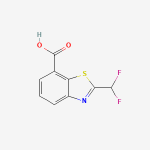 molecular formula C9H5F2NO2S B2554232 2-(二氟甲基)-1,3-苯并噻唑-7-羧酸 CAS No. 1780314-31-9