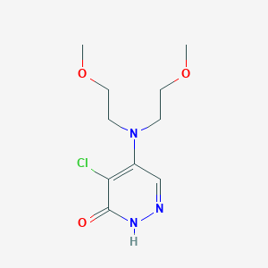 molecular formula C10H16ClN3O3 B255424 5-[bis(2-methoxyethyl)amino]-4-chloro-3(2H)-pyridazinone 