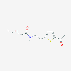 molecular formula C12H17NO3S B2554240 N-(2-(5-乙酰噻吩-2-基)乙基)-2-乙氧基乙酰胺 CAS No. 2034254-70-9