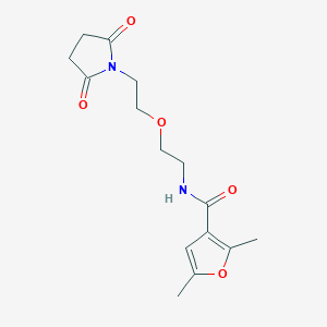 N-(2-(2-(2,5-dioxopyrrolidin-1-yl)ethoxy)ethyl)-2,5-dimethylfuran-3-carboxamide