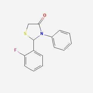 2-(2-Fluoro-phenyl)-3-phenyl-thiazolidin-4-one