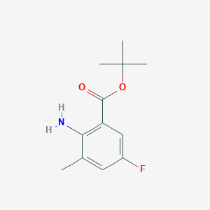 molecular formula C12H16FNO2 B2554257 Tert-butyl 2-amino-5-fluoro-3-methylbenzoate CAS No. 2248317-71-5