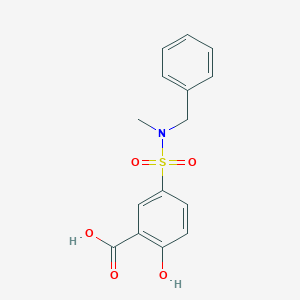 molecular formula C15H15NO5S B255428 5-{[Benzyl(methyl)amino]sulfonyl}-2-hydroxybenzoic acid 