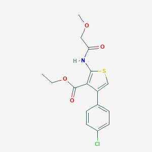 molecular formula C16H16ClNO4S B255430 Ethyl 4-(4-chlorophenyl)-2-[(methoxyacetyl)amino]-3-thiophenecarboxylate 