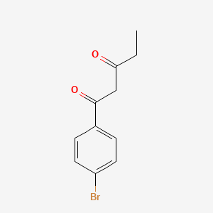 molecular formula C11H11BrO2 B2554303 1-(4-Bromophenyl)pentane-1,3-dione CAS No. 309279-18-3; 960127-66-6