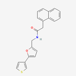 molecular formula C21H17NO2S B2554304 2-(naphthalen-1-yl)-N-((5-(thiophen-3-yl)furan-2-yl)methyl)acetamide CAS No. 2034564-43-5