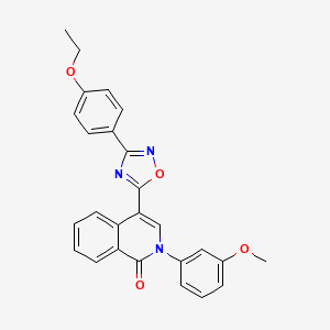 molecular formula C26H21N3O4 B2554306 4-[3-(4-乙氧基苯基)-1,2,4-恶二唑-5-基]-2-(3-甲氧基苯基)异喹啉-1(2H)-酮 CAS No. 1326859-31-7