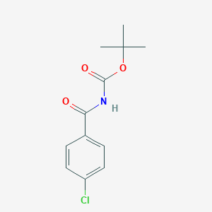 molecular formula C12H14ClNO3 B255433 tert-butyl N-(4-chlorobenzoyl)carbamate 