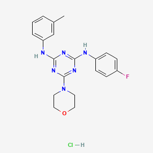 N2-(4-fluorophenyl)-6-morpholino-N4-(m-tolyl)-1,3,5-triazine-2,4-diamine hydrochloride