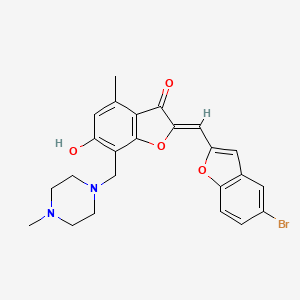 (Z)-2-((5-bromobenzofuran-2-yl)methylene)-6-hydroxy-4-methyl-7-((4-methylpiperazin-1-yl)methyl)benzofuran-3(2H)-one