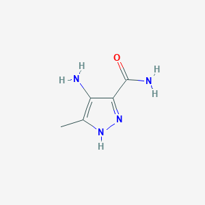 molecular formula C5H8N4O B2554332 4-amino-5-methyl-1H-pyrazole-3-carboxamide CAS No. 28668-16-8