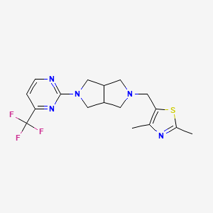 2,4-Dimethyl-5-[[5-[4-(trifluoromethyl)pyrimidin-2-yl]-1,3,3a,4,6,6a-hexahydropyrrolo[3,4-c]pyrrol-2-yl]methyl]-1,3-thiazole