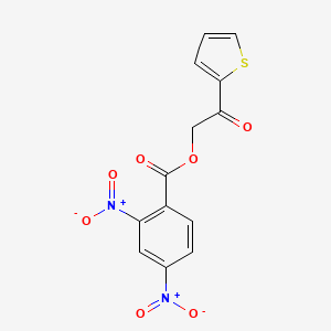 molecular formula C13H8N2O7S B2554335 2-Oxo-2-(thiophen-2-yl)ethyl 2,4-dinitrobenzoate CAS No. 326886-41-3