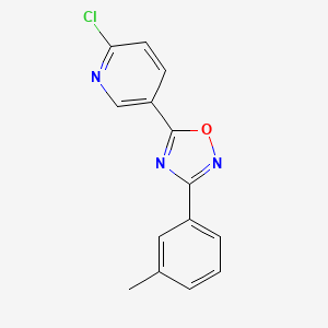 molecular formula C14H10ClN3O B2554348 2-氯-5-(3-(3-甲基苯基)-1,2,4-恶二唑-5-基)吡啶 CAS No. 303145-20-2