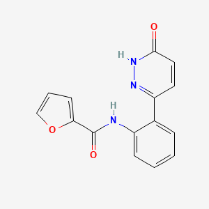 molecular formula C15H11N3O3 B2554355 N-(2-(6-氧代-1,6-二氢吡啶-3-基)苯基)呋喃-2-甲酰胺 CAS No. 1428365-19-8