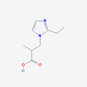 molecular formula C9H14N2O2 B2554367 3-(2-乙基-咪唑-1-基)-2-甲基丙酸 CAS No. 53660-13-2