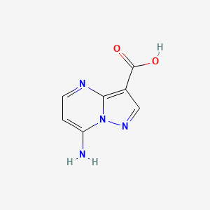 molecular formula C7H6N4O2 B2554384 7-Aminopyrazolo[1,5-A]pyrimidine-3-carboxylic acid CAS No. 1781791-76-1