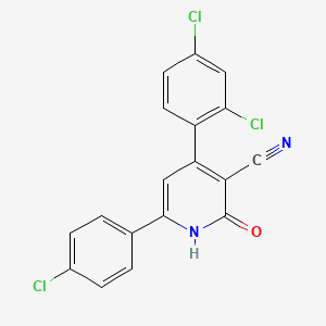 6-(4-Chlorophenyl)-4-(2,4-dichlorophenyl)-2-hydroxynicotinonitrile