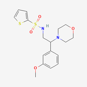 molecular formula C17H22N2O4S2 B2554397 N-(2-(3-methoxyphenyl)-2-morpholinoethyl)thiophene-2-sulfonamide CAS No. 941934-33-4