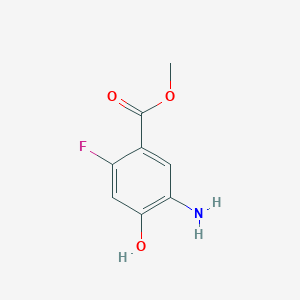 molecular formula C8H8FNO3 B2554406 甲基5-氨基-2-氟-4-羟基苯甲酸酯 CAS No. 1781061-07-1
