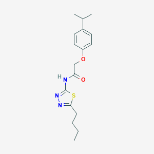 molecular formula C17H23N3O2S B255441 N-(5-butyl-1,3,4-thiadiazol-2-yl)-2-(4-isopropylphenoxy)acetamide 