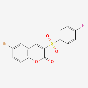 6-bromo-3-[(4-fluorophenyl)sulfonyl]-2H-chromen-2-one