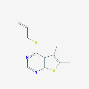 molecular formula C11H12N2S2 B255443 4-(Allylthio)-5,6-dimethylthieno[2,3-d]pyrimidine 