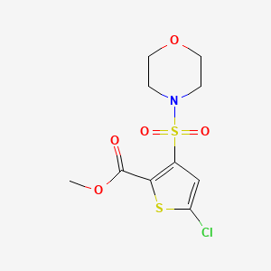 molecular formula C10H12ClNO5S2 B2554449 5-氯-3-(吗啉-4-磺酰基)噻吩-2-羧酸甲酯 CAS No. 940995-76-6